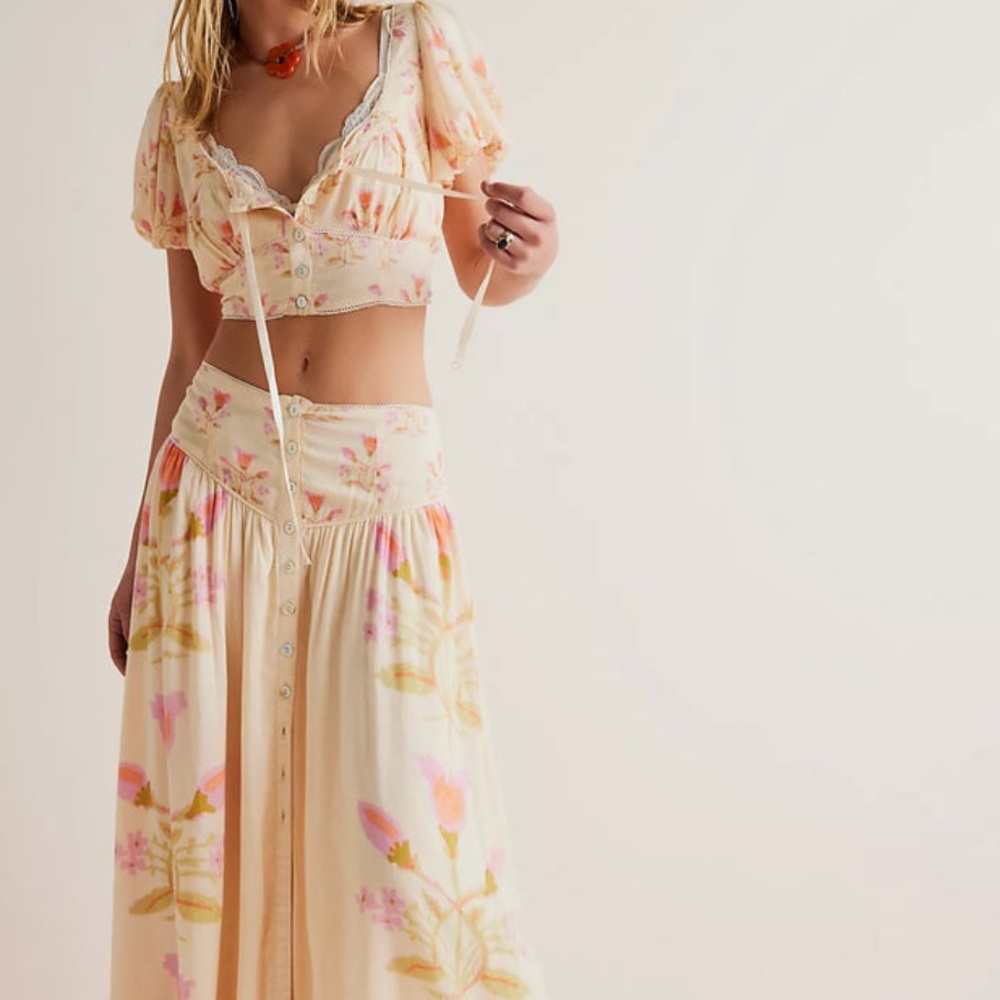 Free people two piece coral set